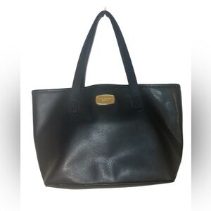 Michael Kors Small Jet Set Black Leather Travel Tote